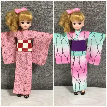 리카짱 의류 핸드메이드 유카타 2점 세트