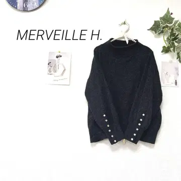 10173 MERVEILLE H. 하이넥 울 니트 이탈리아제 무지