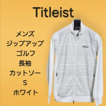 Titleist 남성용 집업 골프 긴팔 티셔츠 S 화이트
