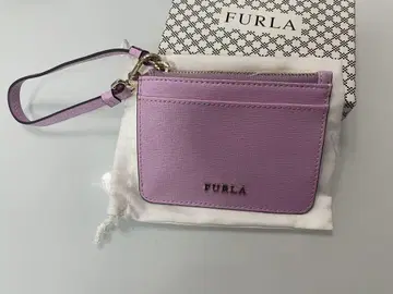 [ 미사용 새상품 ] FURLA 카드 케이스 퍼플 ( 동전 키링 포함 )