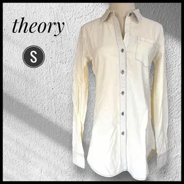 theory 띠어리 셔츠 긴팔 코튼 100% S 사이즈 아이보리
