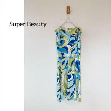 새상품급 Super Beauty 슈퍼 뷰티 올 패턴 원피스 40
