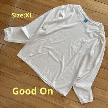 GOOD ON 롱 슬리브 포켓 크루 T셔츠 긴팔 티셔츠 XL