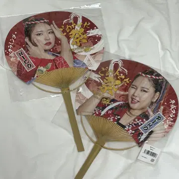 헤이세이 플라밍고 부채 세트