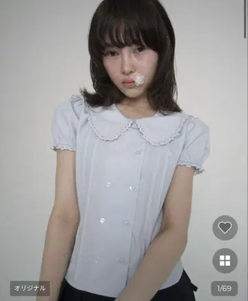 haku blue 블라우스