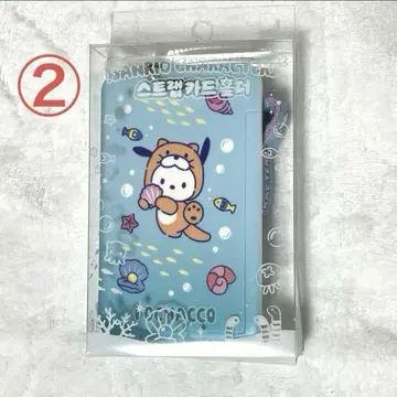 한국 수족관 한정판 포차코 스트랩 포함 카드 홀더 산리오