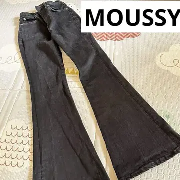 MOUSSY 데님 블랙 마우지 여성용 24 플레어 데님