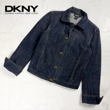 DKNY 데님 자켓 이탈리아제 에이징 가공 블랙 2*ZC64