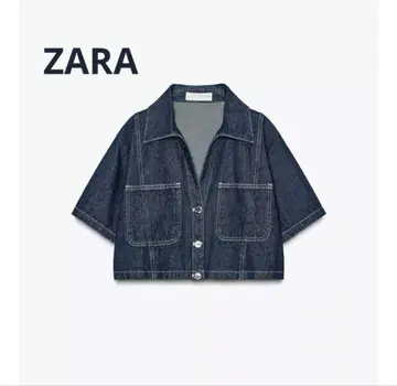 [ 새상품급 ] ZARA 자라 숏 데님 셔츠 M