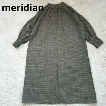 Meridian 메리디안 루즈 실루엣 체크 롱 원피스