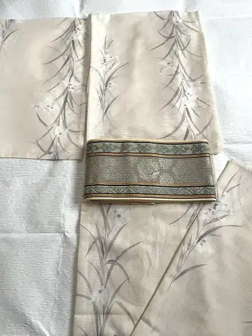 하카타 반폭 오비 본고장 치쿠젠 하카타 직조 상쾌한 색감