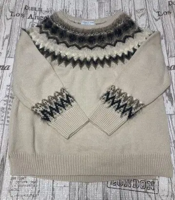 택없는 새상품 Ciaopanic TYPY 노르딕 무늬 스웨터