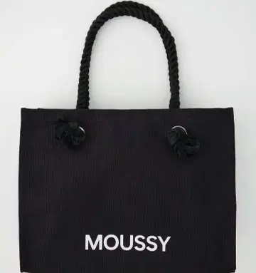 MOUSSY SOUVENIR 캔버스 백 블랙 대상 상품 할인