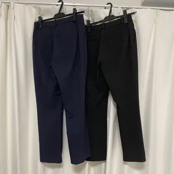 유니클로 스마트 앵클 팬츠 2세트 네이비 S 블랙 S