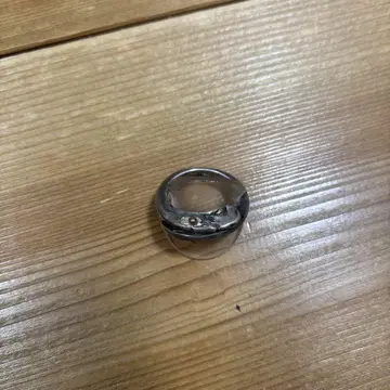실버 반지 작은 골드 컬러 디테일