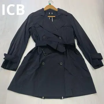 ICB 네이비 더블 브레스트 트렌치코트