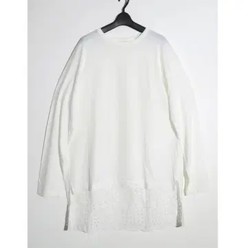 DRIES VAN NOTEN 백 플라워 컷워크 레이스 티셔츠