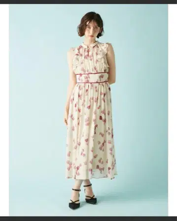 LILY BROWN 시어 프린트 프릴 원피스