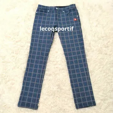 lecoqsportif 르꼬끄 골프 팬츠 체크 무늬 슬림 스트레치 겨울용