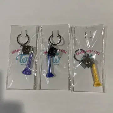 TWICE 키링 3종 세트 지효 사나 쯔위 Candy Pop 태슬 포함