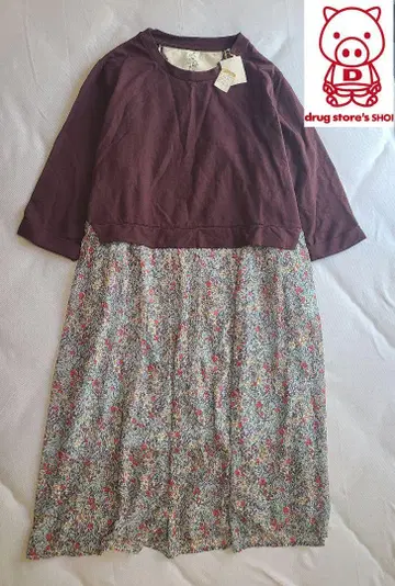 [ 새상품 ] 드럭 스토어즈 후아이 꽃무늬 롱 원피스 루즈핏