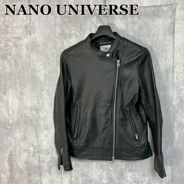NANO UNIVERSE 램 가죽 라이더 자켓 36
