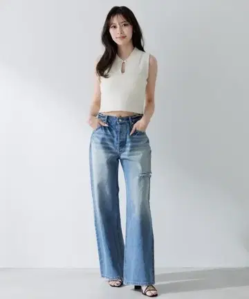 새상품 SENEE 루즈 빈티지 라이크 데님