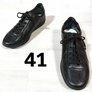 새상품 BW SPORT 저먼 트레이너 가죽 스니커즈 41 블랙 컬러