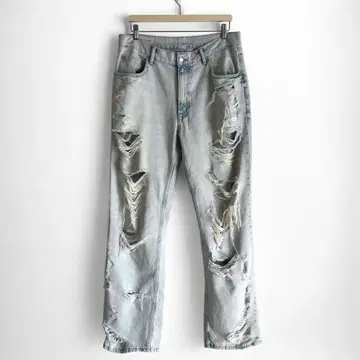 ZARA 슈퍼 데미지 그라데이션 데님 팬츠