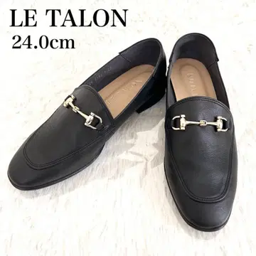 컨디션 최상 르탈론 가죽 비트 로퍼 바부쉬 블랙 24cm