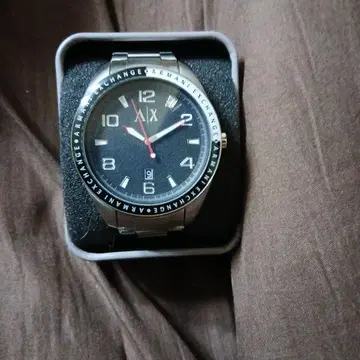 Armani Exchange 쿼츠 손목시계 블랙
