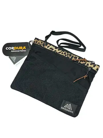 그레고리 클래식 사코슈 M 블랙/레오파드 택 포함 미사용 새상품