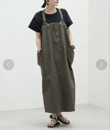 BEAMS HEART / 서스펜더 카고 원피스