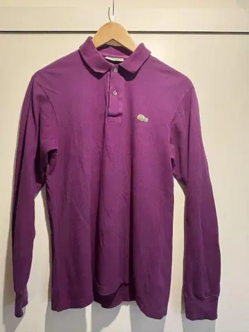 LACOSTE 퍼플 긴팔 피케 셔츠