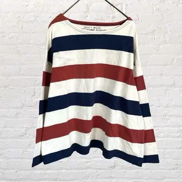 10586 큐브 슈가 보더 티셔츠 T셔츠 멀티 컬러 구제 의류 M