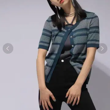 HARE 반팔 가디건 스트라이프
