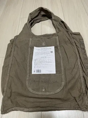 DEAN&DELUCA 딘앤델루카 커피 염색 쇼핑백 브라운