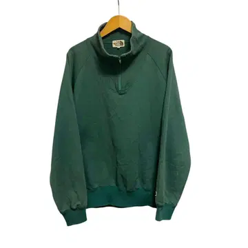 L 80s 브라운 택 THE NORTH FACE 하프 지퍼 트레이닝복