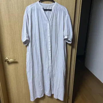 면 셔츠 원피스 반팔