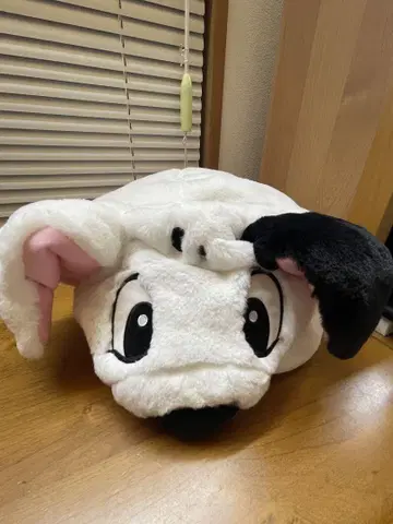 개 캐릭터 플리스 모자