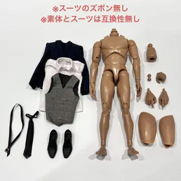 1/6 묶음 판매 남성 가동 소체 & 수트 일식 바지 결품