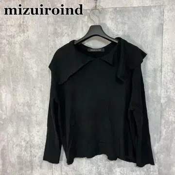 mizuiroind 와이드 셔츠 칼라 니트 풀오버