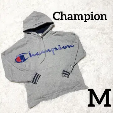 Champion 그레이 후드티 속기모 후드 맨투맨 빅로고