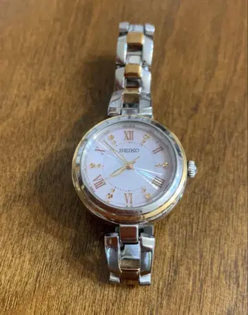 SEIKO 여성용 전파 솔라 손목시계 1B21-0AP0 작동품