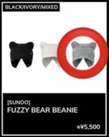 ENHYPEN 선우 FUZZY BEAR BEANIE 믹스