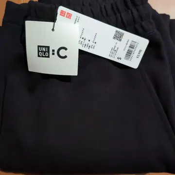 UNIQLO C 맨투맨 와이드 팬츠 블랙 S