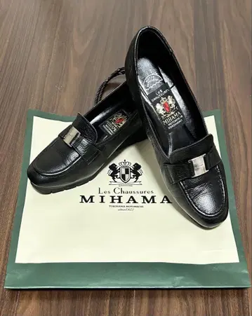 MIHAMA 블랙 가죽 로퍼 24cm