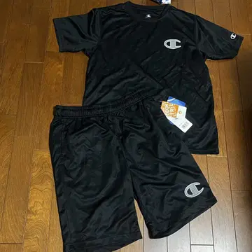 가격 인하 새상품 Champion 반팔 T셔츠 하프 팬츠 셋업 블랙 M