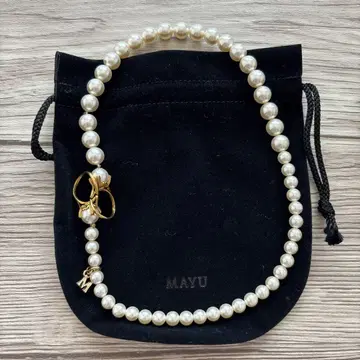 mayu 화이트 펄 목걸이