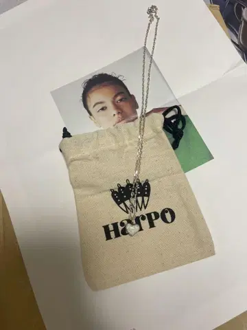 harpo 하트 목걸이 화이트